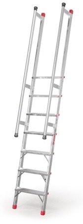 Drabina aluminiowa schody z poręczami FARAONE (wysokość robocza: 3,50m) 99675041